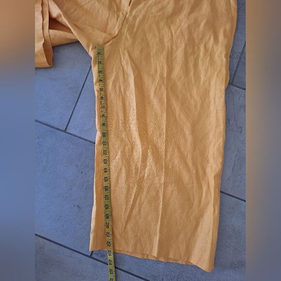 Worthhington yellow linen wide leg grop pants size 18W - Picture 9 of 9